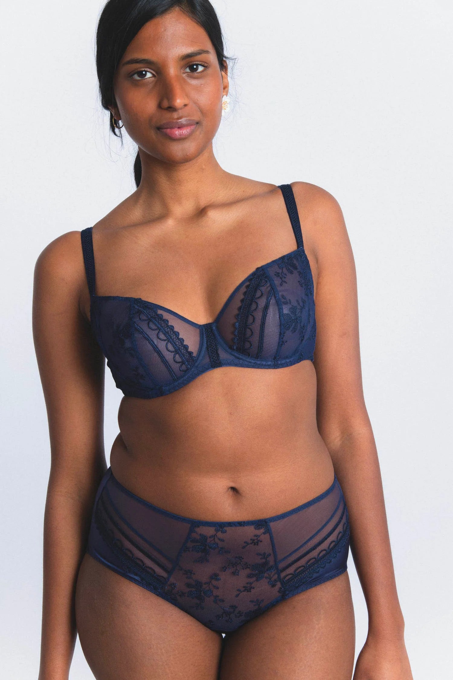 Maison Lejaby | Muse Embroidered Panty | Dark Night