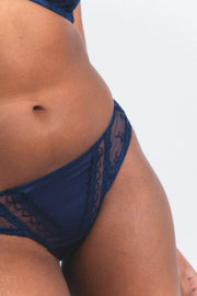 Maison Lejaby | Muse Embroidered Thong | Dark Night