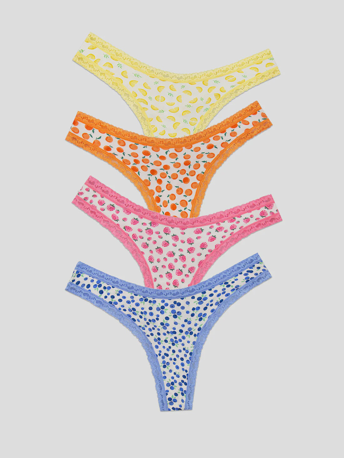 Stripe & Stare | Emily English X S&S Thong Four Pack | Fruit Smoothie