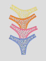 Stripe & Stare | Emily English X S&S Thong Four Pack | Fruit Smoothie