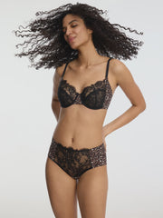 Skarlett Blue | Entice Full Coverage Brief | Black Leopard Print