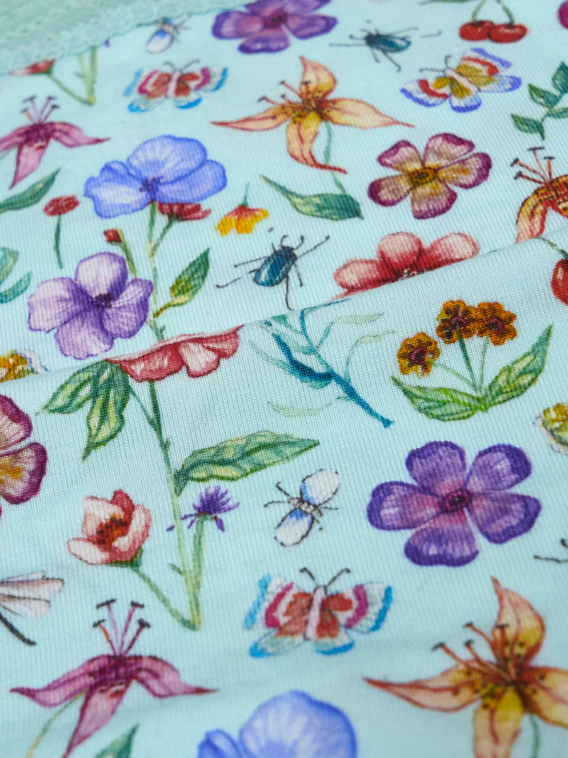 Stripe & Stare | Long Pyjama Set | Ethereal Wildflowers