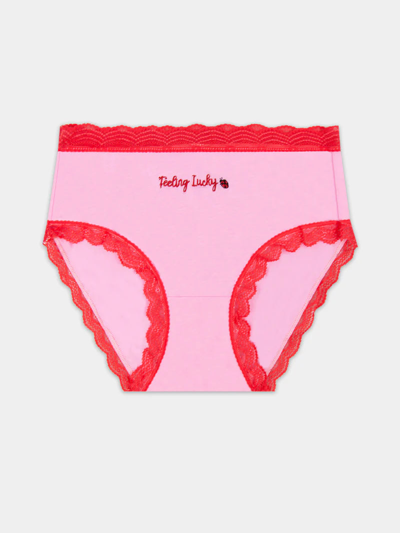 Stripe & Stare | High Rise Knicker | Feeling Lucky Lady Bird