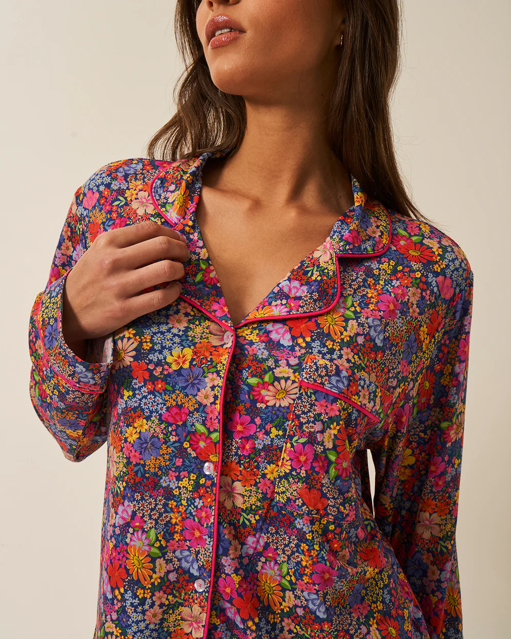 Stripe & Stare | Long Pyjama Set | Full Bloom