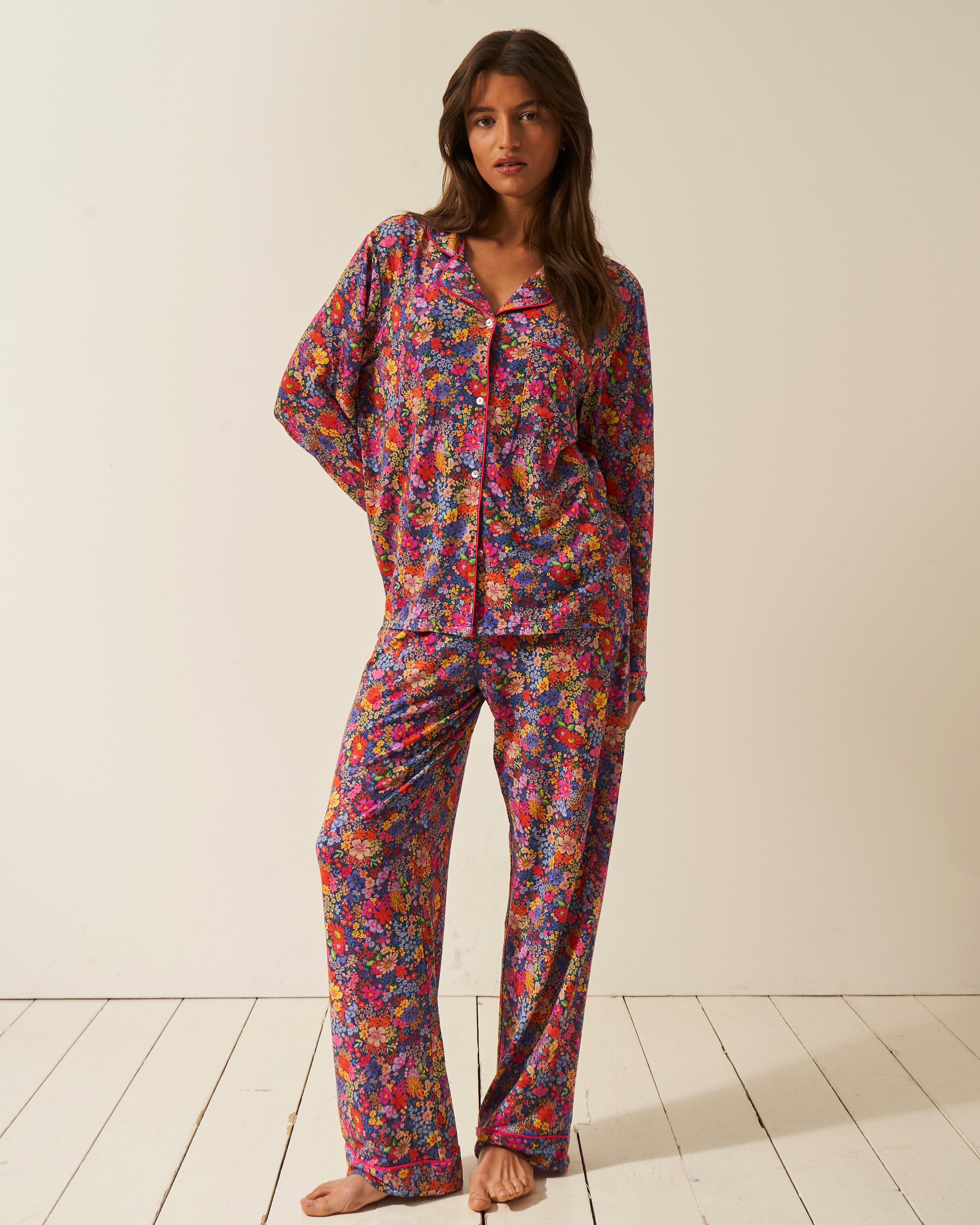Stripe & Stare | Long Pyjama Set | Full Bloom