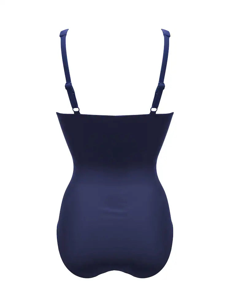 Pour Moi | Santa Barbara Tummy Control Swimsuit | Navy Stripe