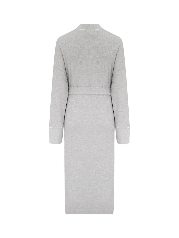 Pour Moi | Waffle Dressing Gown | Grey Marl