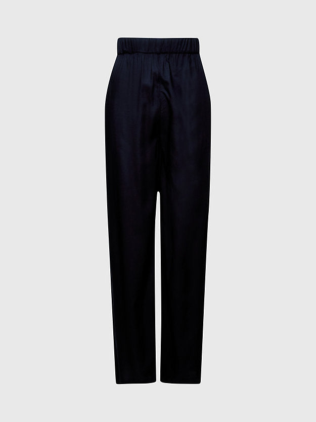 Calvin Klen | Wide Leg Beach Pants | Black