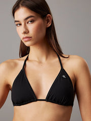 Calvin Klein | CK Monogram Triangle Bikini Top | Black