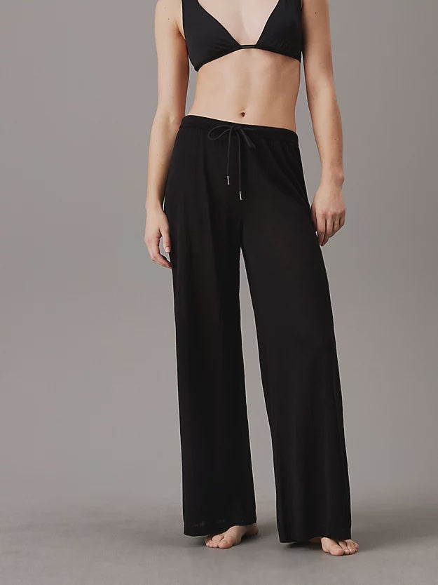 Calvin Klein | Sheer Knit Beach Pants | Black