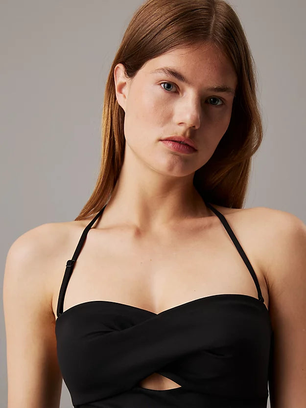 Calvin Klein | Bandeau Twist Front Swimsuit | Black