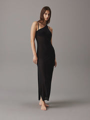 Calvin Klein | Sheer One Shoulder Beach Dress | Black
