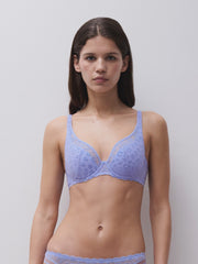 Chantelle Pulp | Girls Plunge Moulded Bra | Cornflower