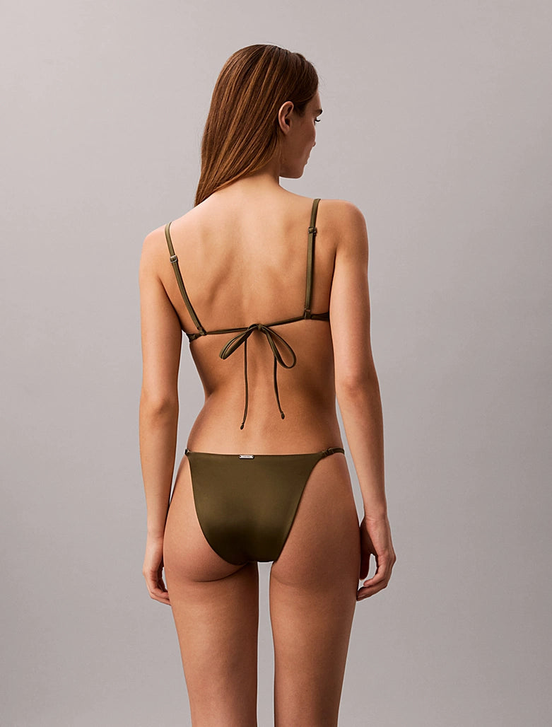 Calvin Klein | CK Shine Balconette Bikini Top | Brush Green