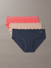 Calvin Klein | Micro Stretch with Lace 3 Pack Hipster | WAS