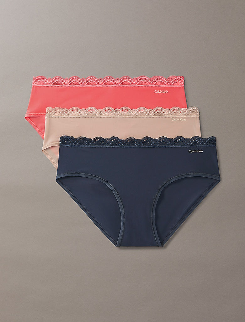 Calvin Klein | Micro Stretch with Lace 3 Pack Hipster | WAS