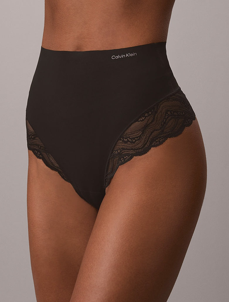 Calvin Klein | Sensual Stretch Lace Shapewear Thong | Black