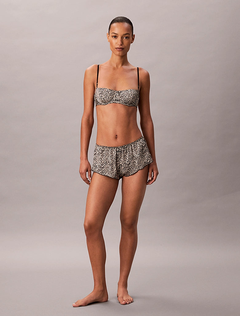 Calvin Klein | Satin Balconette Bra | Animal Print Temp