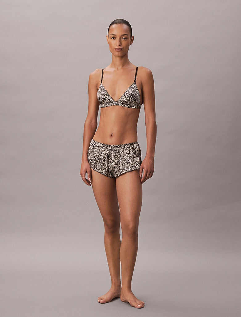 Calvin Klein | Satin Boy Shorts | Animal Print Temp
