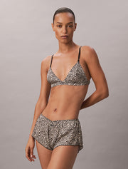 Calvin Klein | Unlined Triangle Bralette | Animal Print Temp