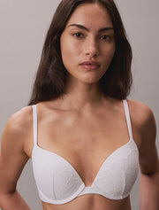 Calvin Klein | Perfectly Fit Lace Push Up Plunge Bra | White
