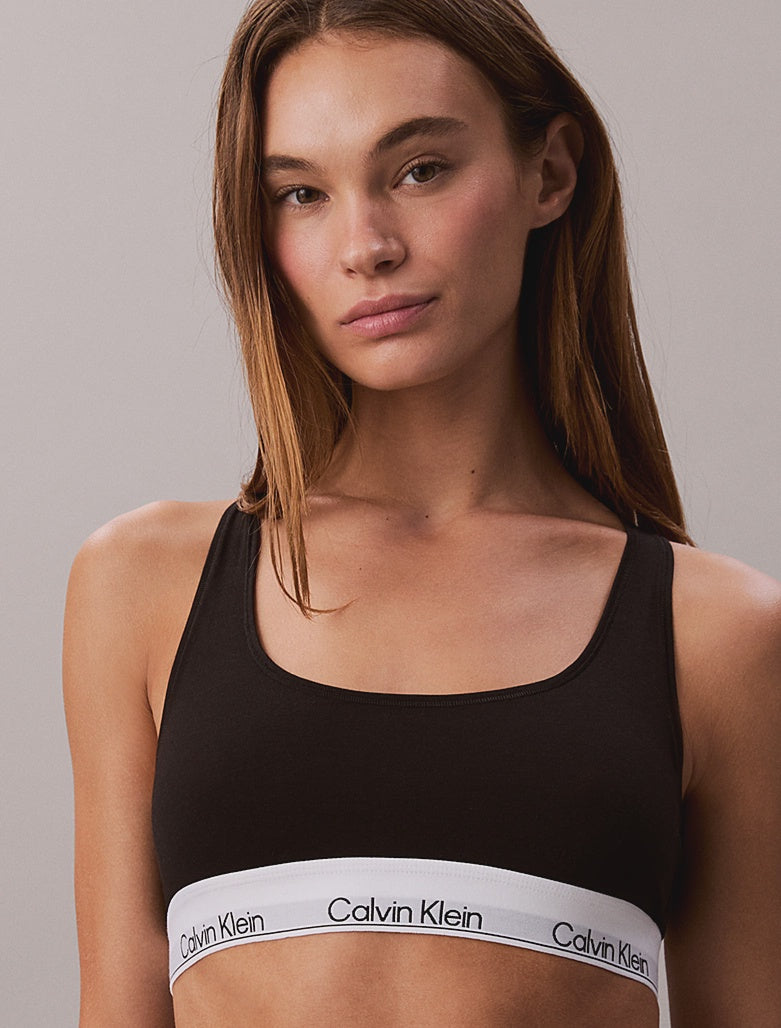 Calvin Klein | Icon Cotton Modal Unlined Bralette | Black