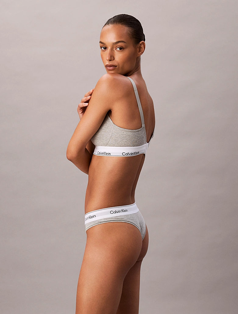 Calvin Klein | Icon Cotton Modal Lightly Lined Triangle Maternity Bralette | Grey Heather