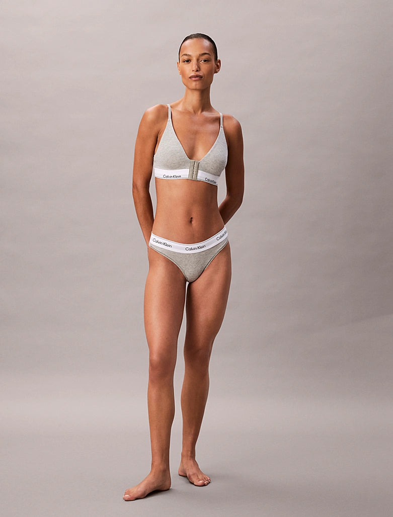 Calvin Klein | Icon Cotton Modal Lightly Lined Recovery Bra | Grey Heather