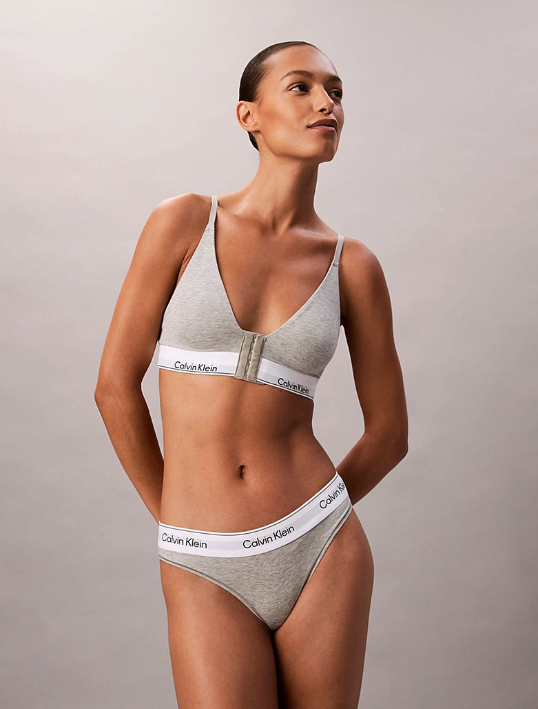 Calvin Klein | Icon Cotton Modal Lightly Lined Recovery Bra | Grey Heather