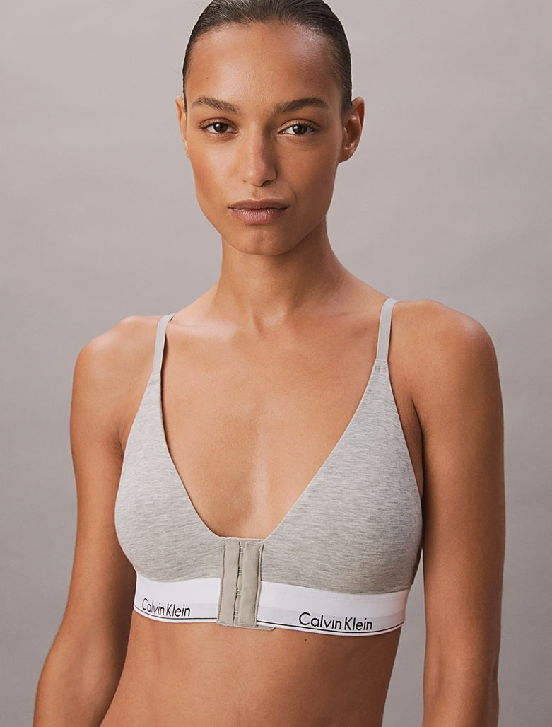 Calvin Klein | Icon Cotton Modal Lightly Lined Recovery Bra | Grey Heather