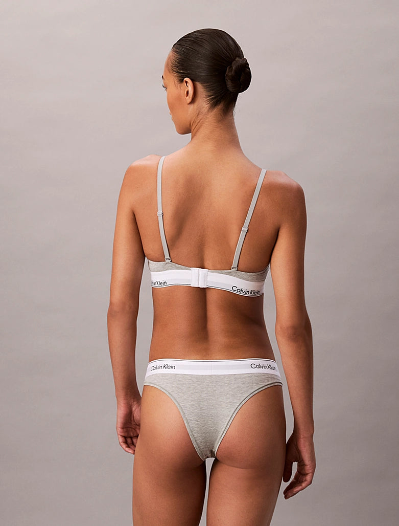 Calvin Klein | Icon Cotton Modal Lightly Lined Recovery Bra | Grey Heather
