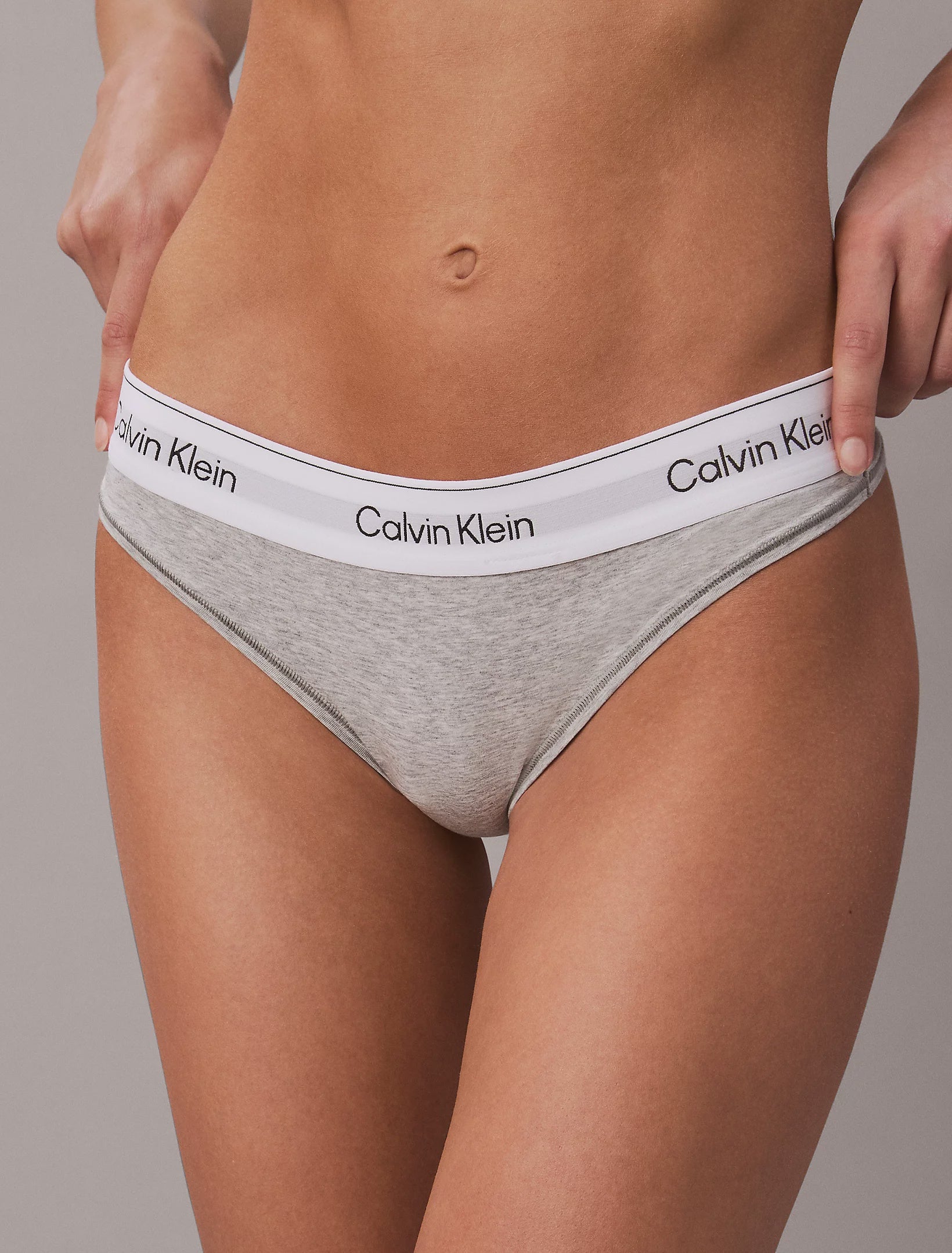 Calvin Klein | Icon Cotton Modal Thong | Grey Heather