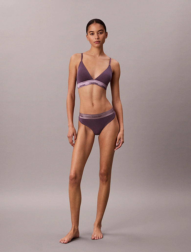 Calvin Klein | Metallic Thong | Vintage Violet
