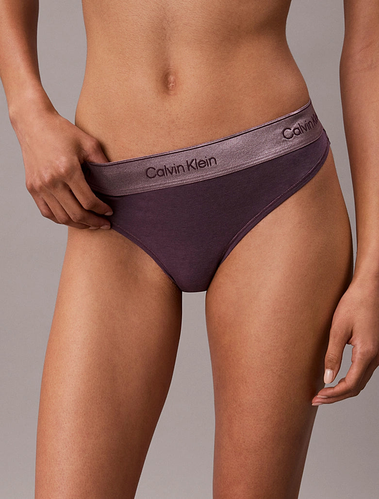 Calvin Klein | Metallic Thong | Vintage Violet