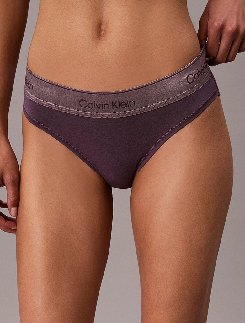 Calvin Klein | Metallic Bikini Brief | Vintage Violet