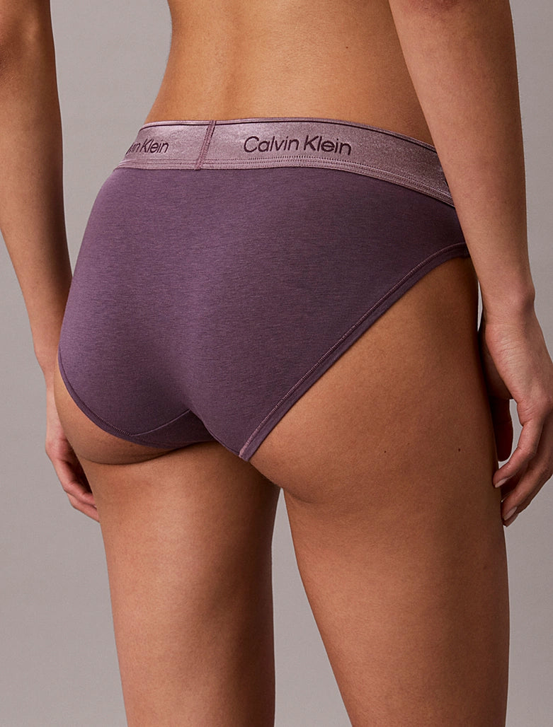 Calvin Klein | Metallic Bikini Brief | Vintage Violet