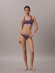 Calvin Klein | Metallic Unlined Bralette | Vintage Violet