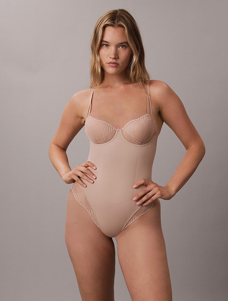 Calvin Klein | Perfectly Fit Lace Shapewear Bodysuit | Cedar