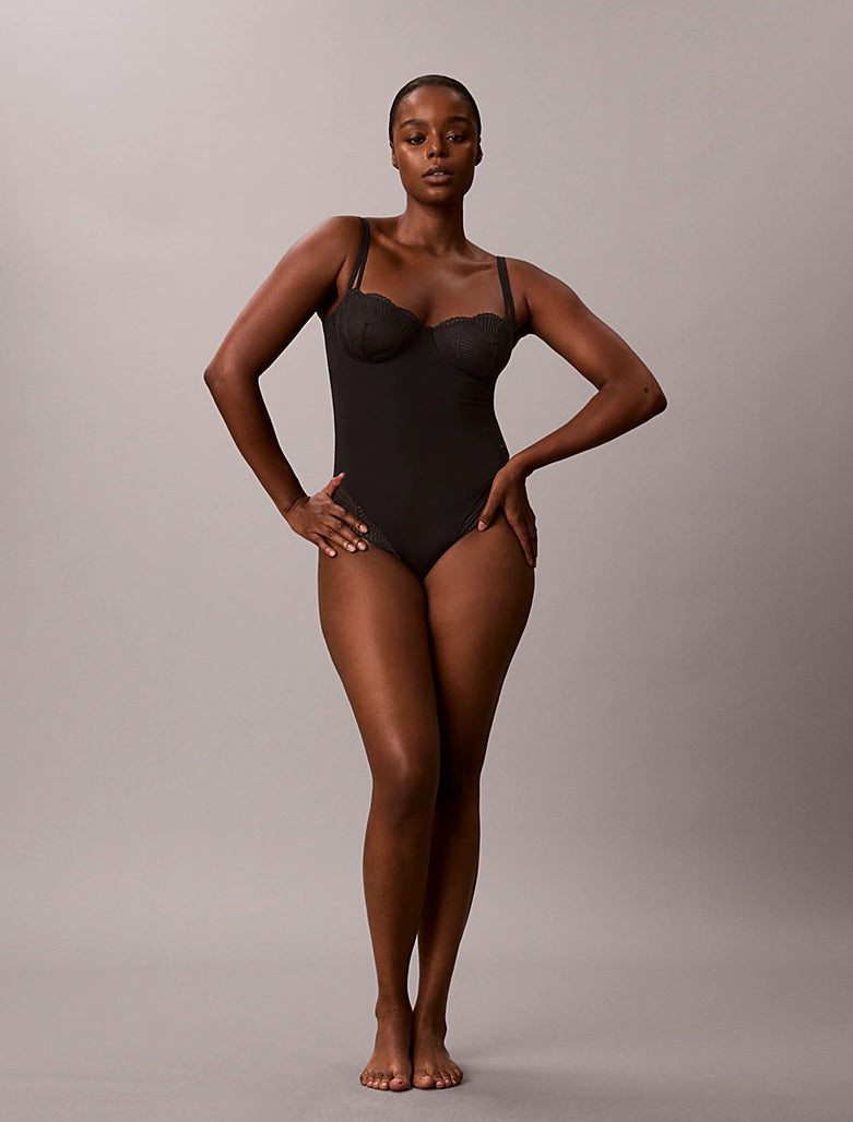 Calvin Klein | Perfectly Fit Lace Shapewear Bodysuit | Black