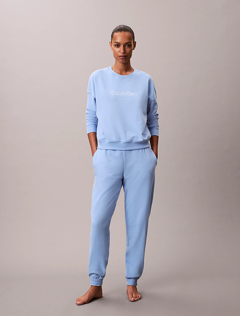 Calvin Klein | Cotton Terry Blend Lounge Sweatshirt | Frozen Fjord
