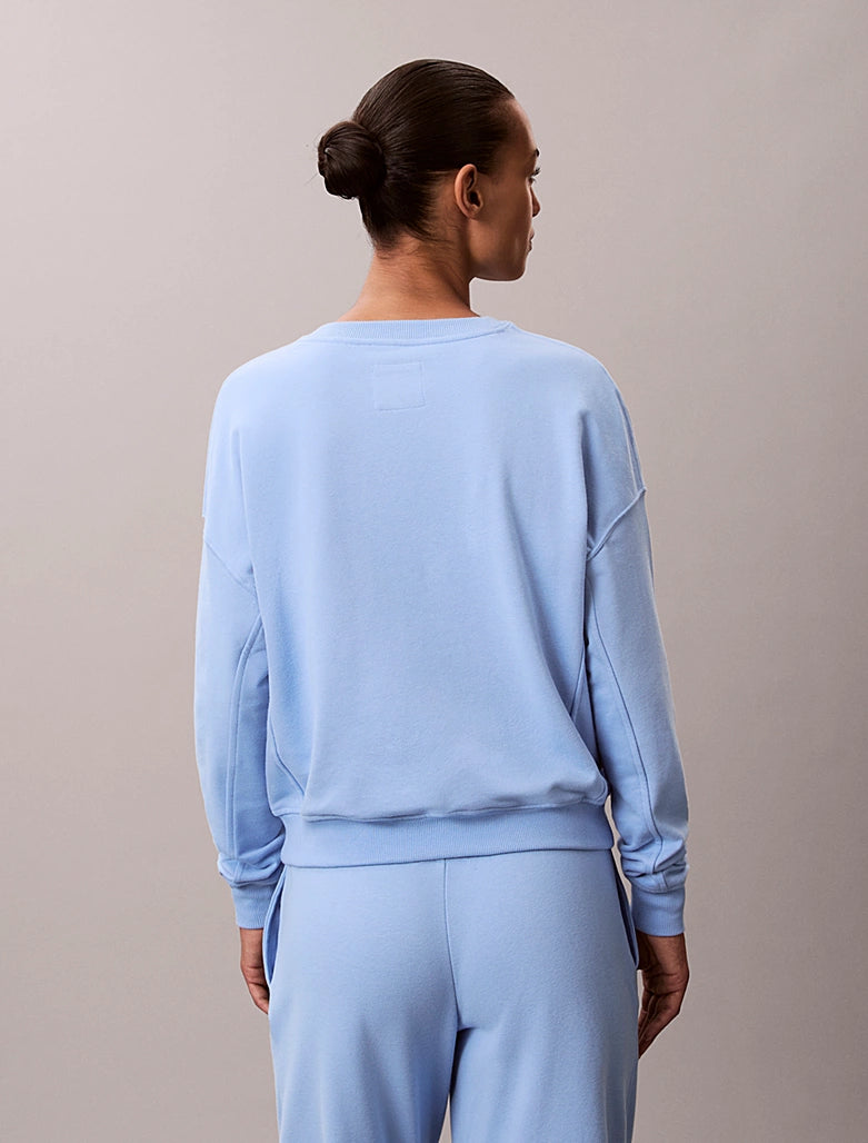 Calvin Klein | Cotton Terry Blend Lounge Sweatshirt | Frozen Fjord