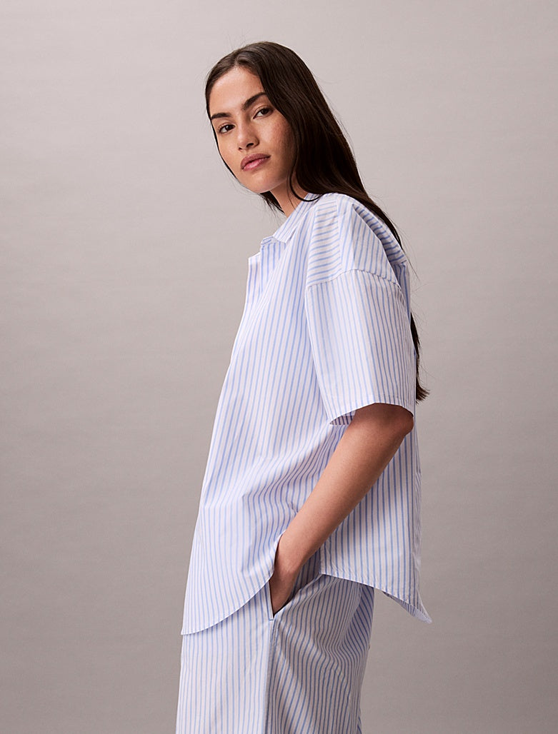Calvin Klein | Cotton Poplin Pyjama Shirt | Sera Stripe