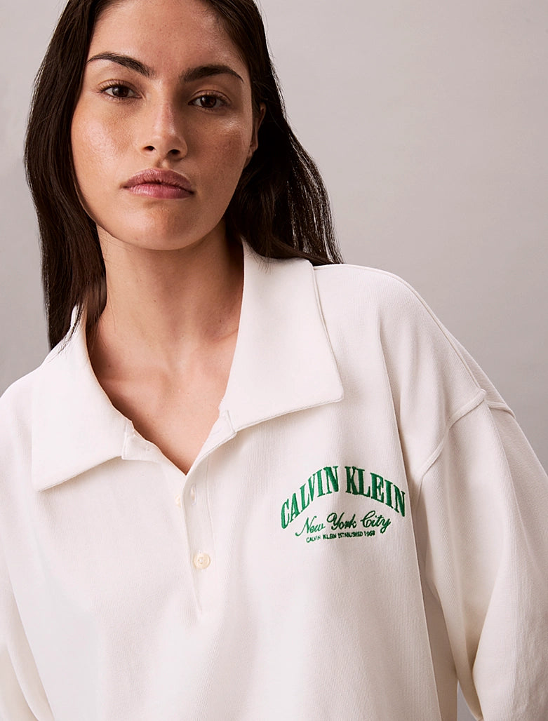 Calvin Klein | Cotton Heritage Logo Long Pyjama Top | Tofu
