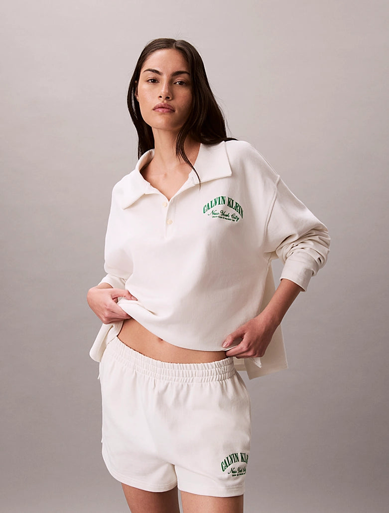 Calvin Klein | Cotton Heritage Logo Long Pyjama Top | Tofu