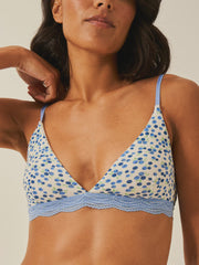 Stripe & Stare | Emily English X S&S Triangle Lace Bra | Blueberry