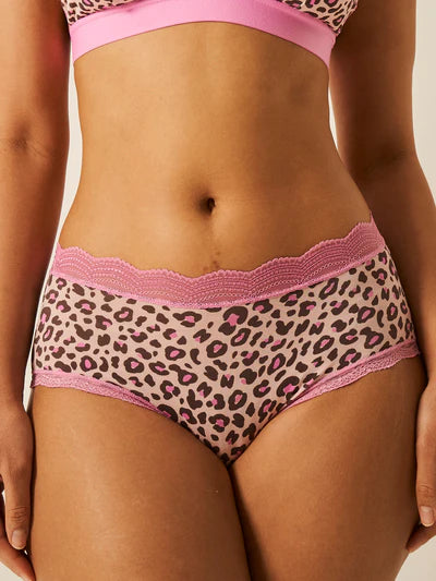 Stripe & Stare | High Rise Four Pack | Liquorice Leopard