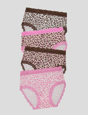 Stripe & Stare | High Rise Four Pack | Liquorice Leopard