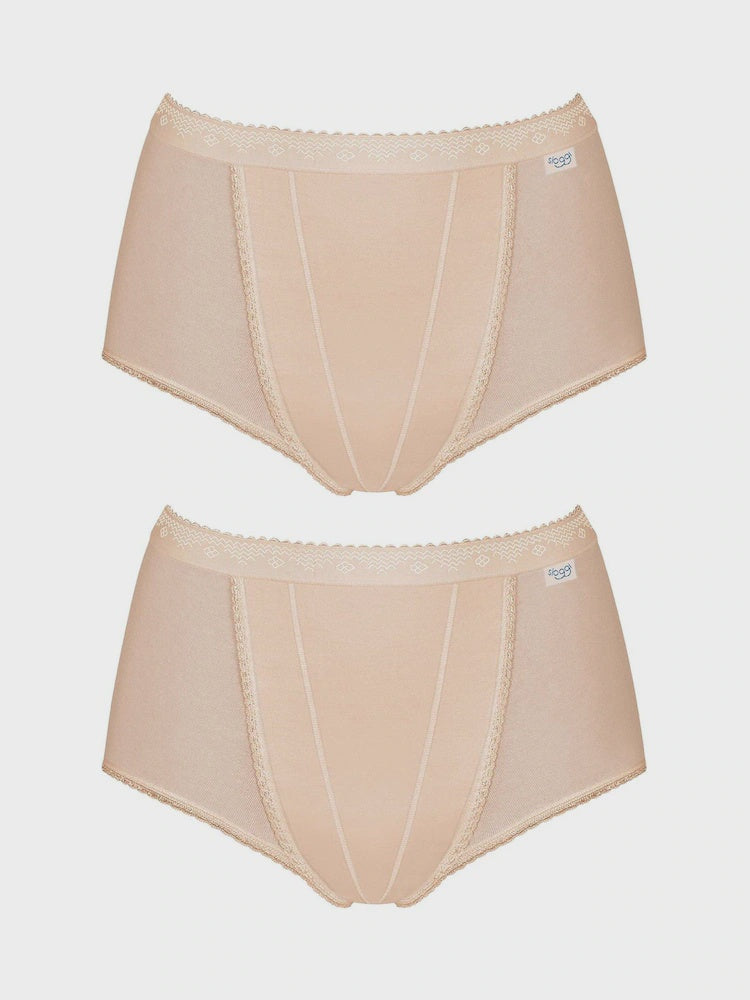 Sloggi | Control Maxi Knickers 2 Pack | Beige