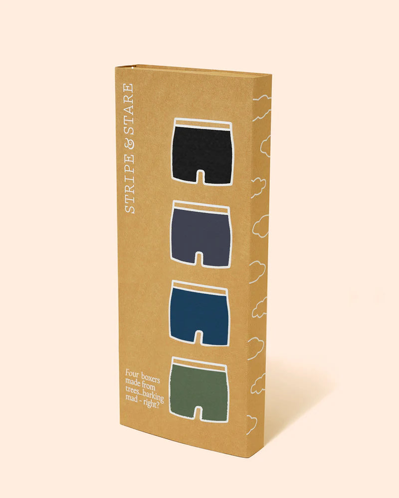 Stripe & Stare | Men's Boxer Four Pack | Mixed Essentials