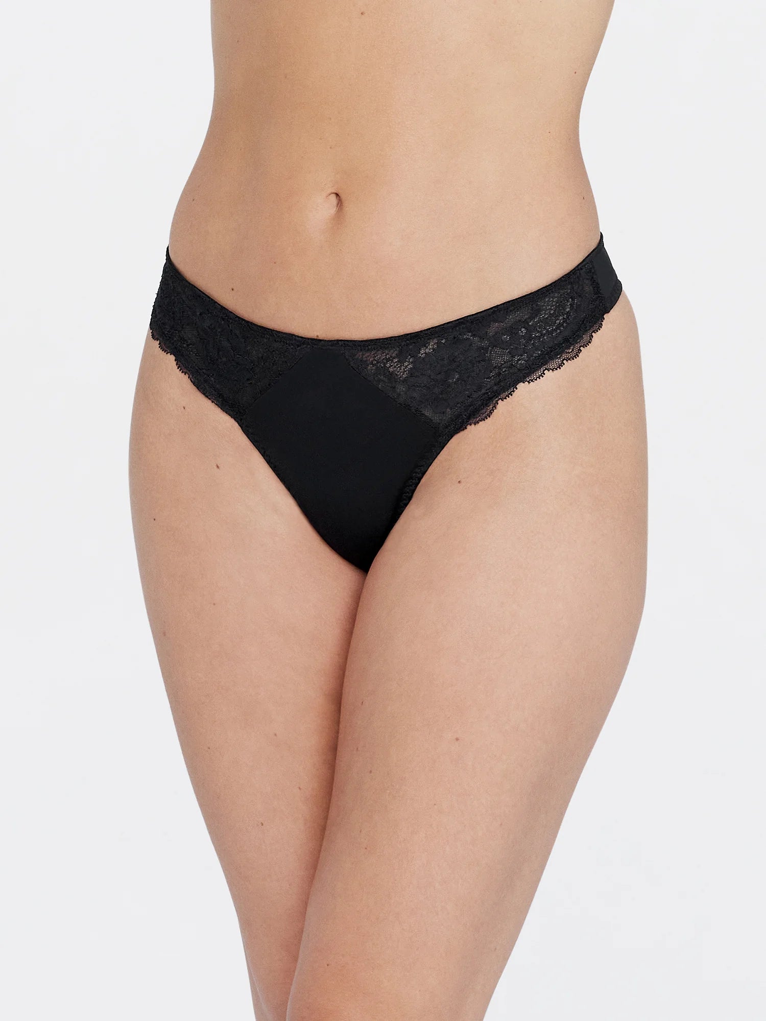 Skarlett Blue | Minx Lace Trim Thong 2-Pack | Black